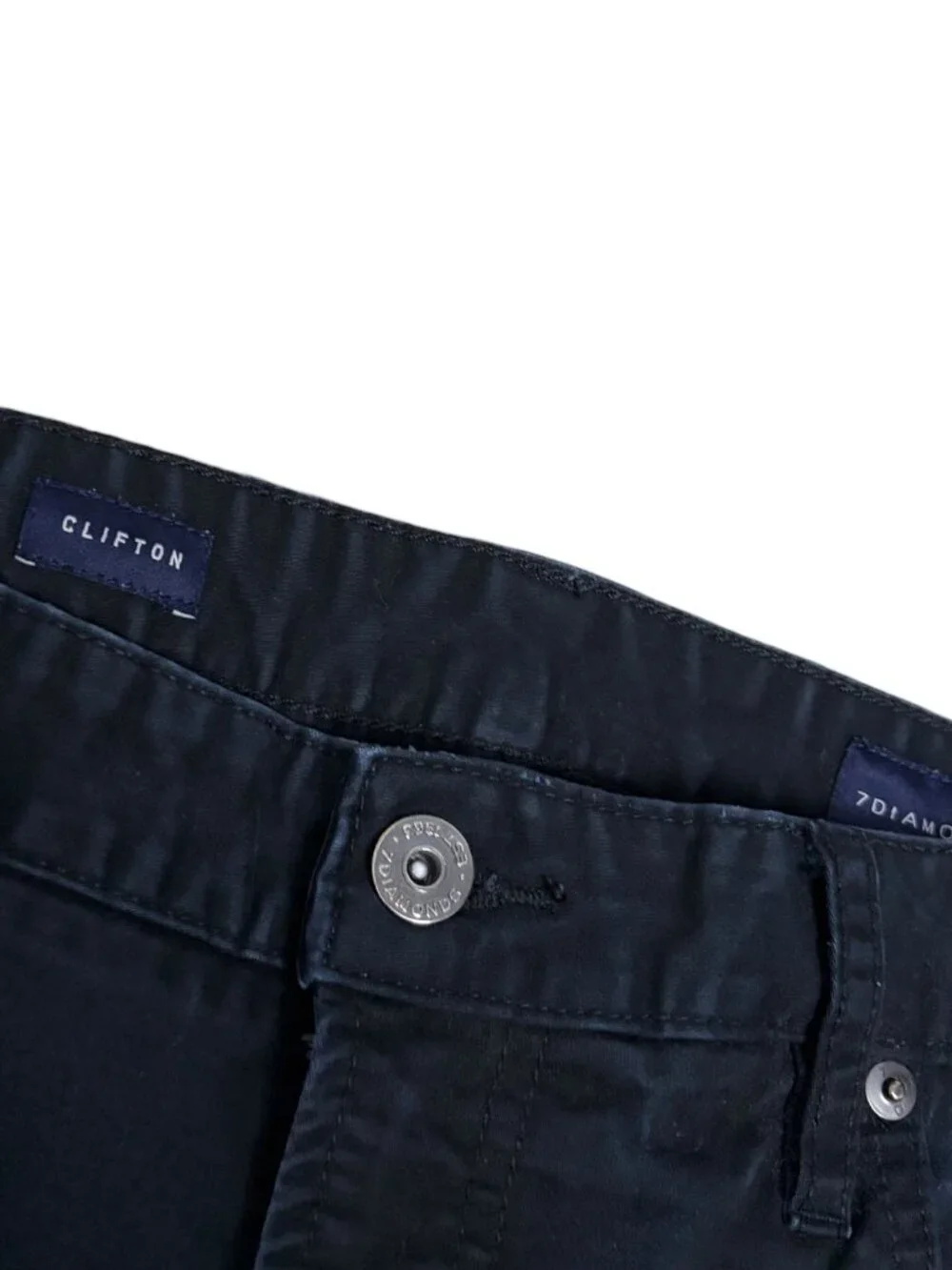 7 DIAMONDS Casual Pants Navy Blue Luxury Designer Trousers Jeans Mens 34x30